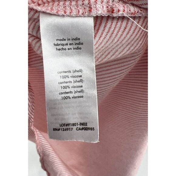 Onia Womens Striped Swim Cover Dress Size XS Red White Roll Tab Pockets - Picture 4 of 5